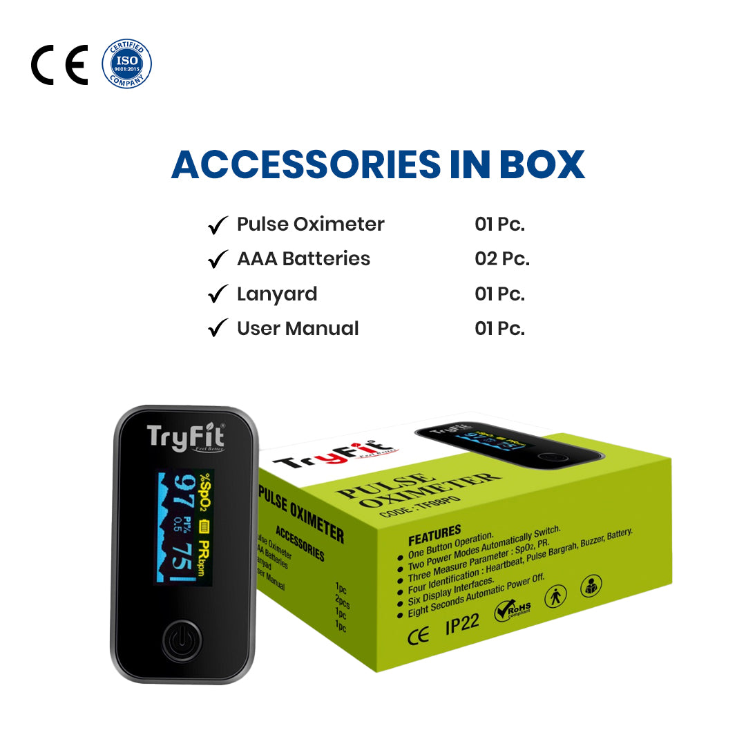 Tryfit Fingertip Pulse Oximeter