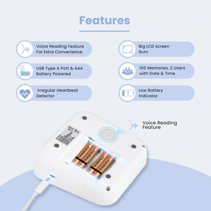Tryfit Blood Pressure Monitor With Voice Prompt Fully Automatic