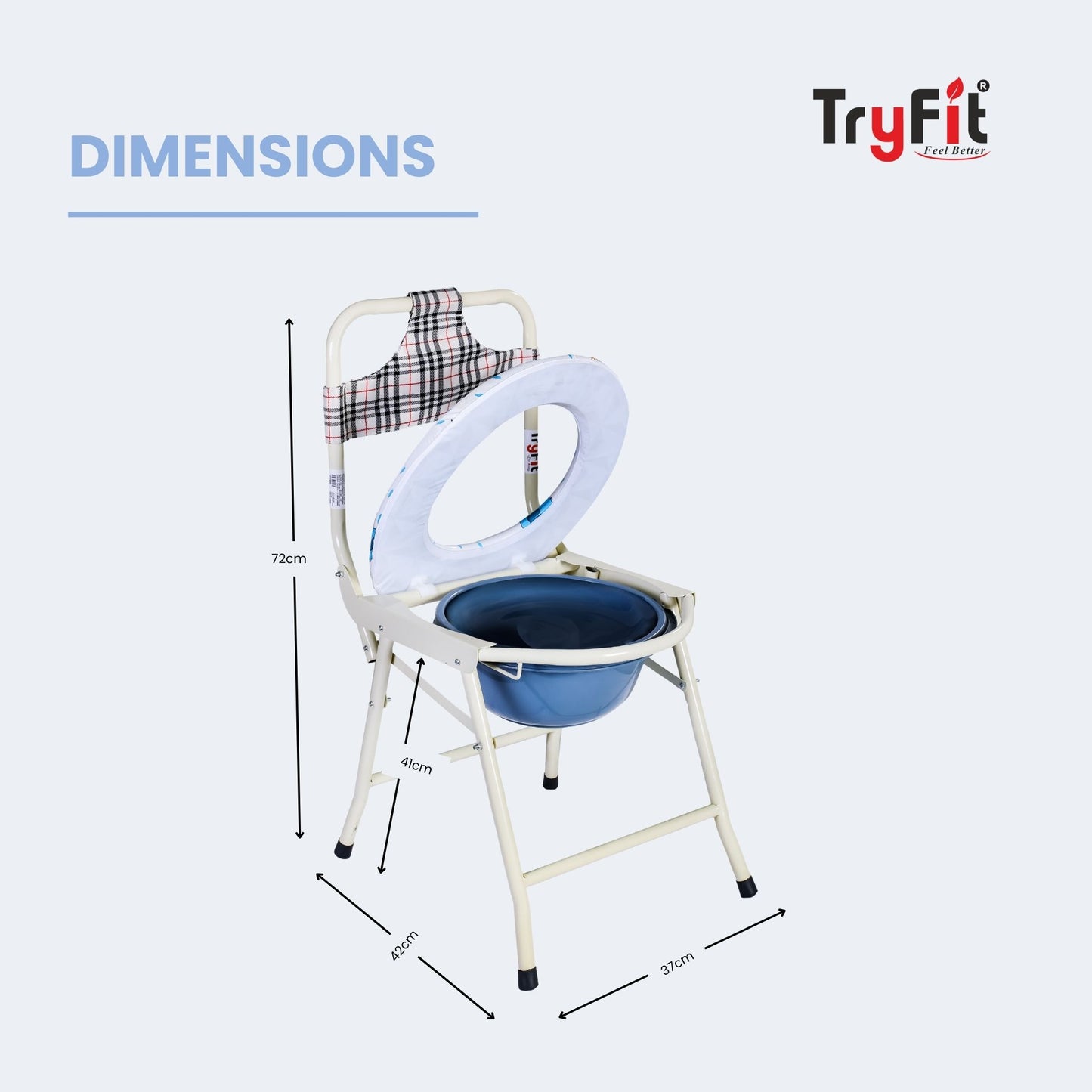 Tryfit Commode Stool Foldable