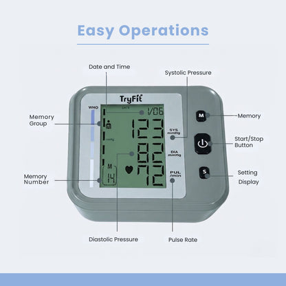 Tryfit HIKE Blood Pressure Monitor Fully Automated