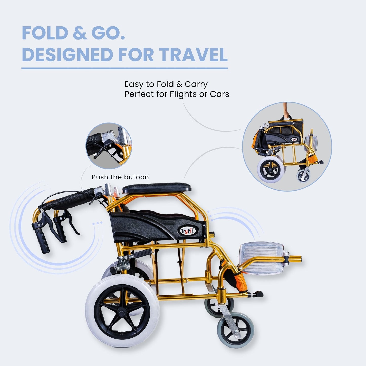 Tryfit Advance Travel Wheelchair