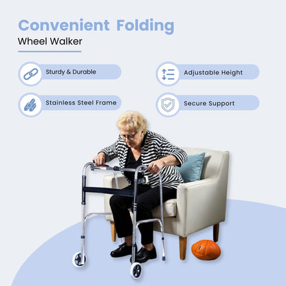 Tryfit Zigzag Walker With Wheels Stainless Steel