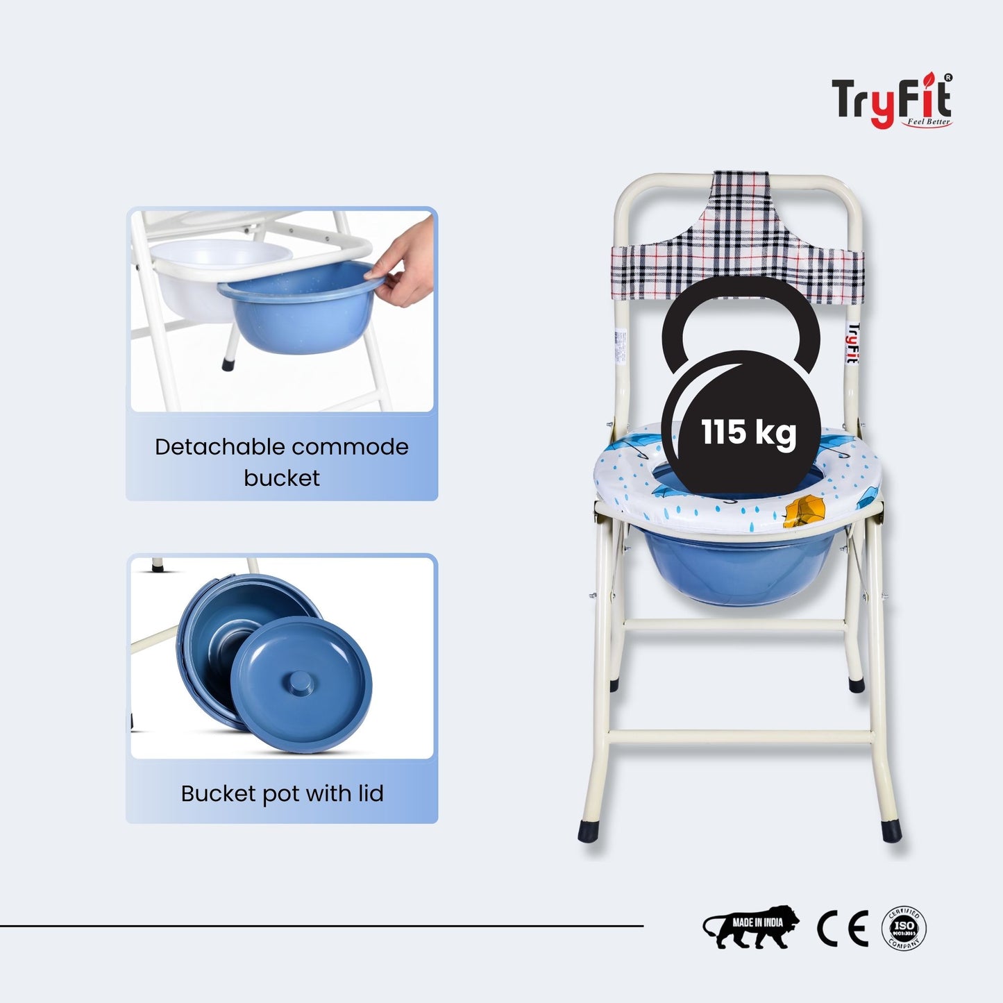 Tryfit Commode Stool Foldable