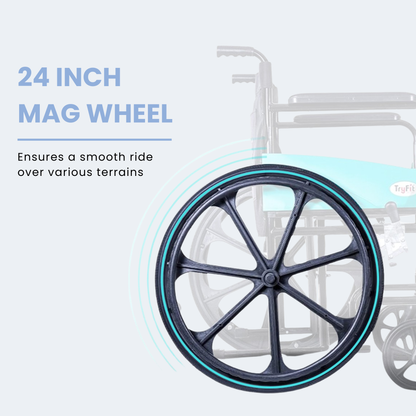 Tryfit Wheelchair with Commode | 2-in-1