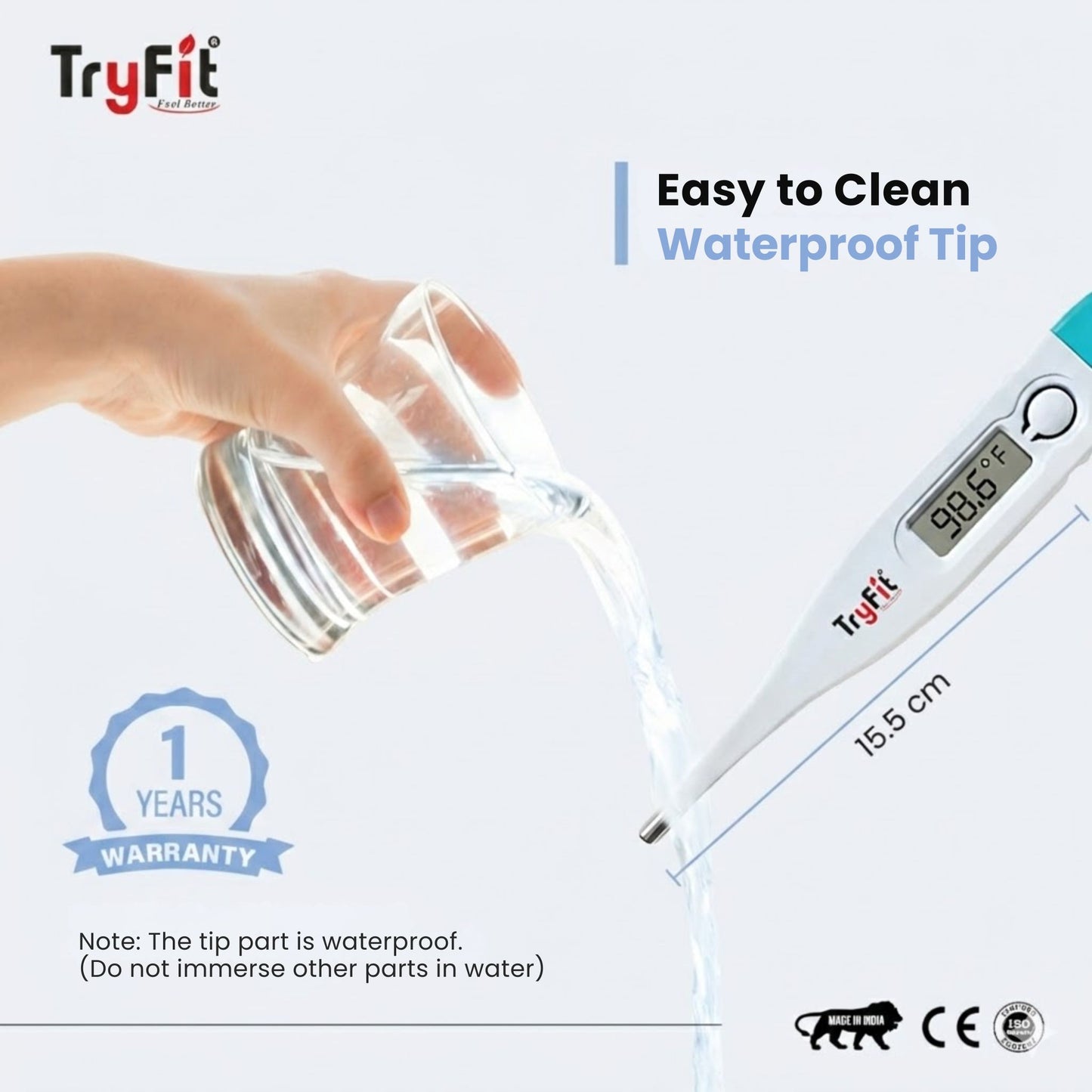 Tryfit Digital Thermometer Fast & Accurate | Dual Mode